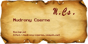 Mudrony Cserne névjegykártya